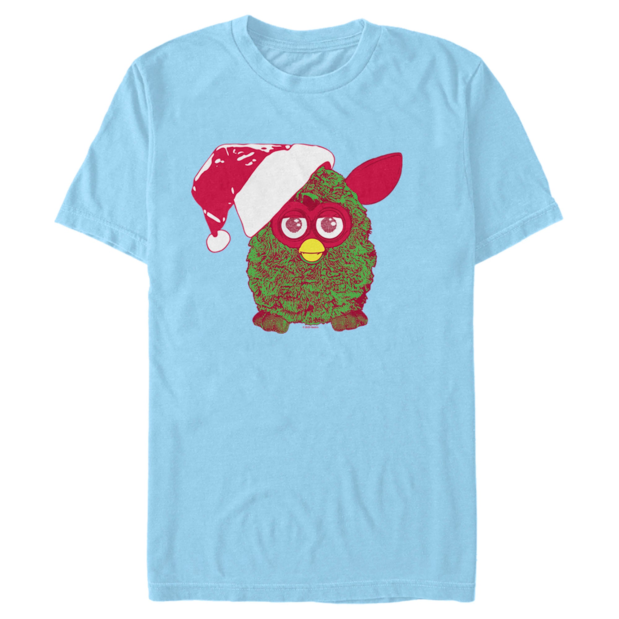 Furby Men’S Christmas Furry Green Santa  T-Shirt