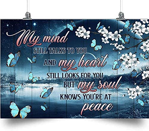 Butterfly Horizontal Poster-My Mind Still Talk To You- Home Decoration Poster, Wall Poster, Home And Room Decoration, Gifts For Friends And Relatives, Souvenirs.