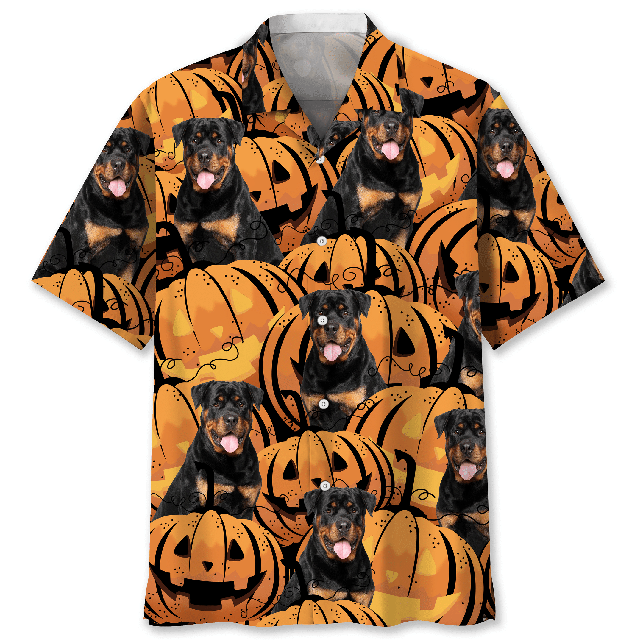 Rottweiler Pumpkin Halloween Hawaii Shirt Ha91600