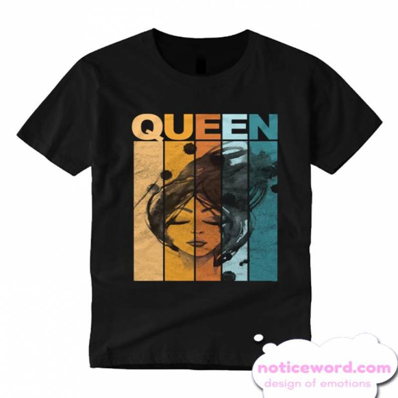 Queen Women Black Queen Vintage Retro smooth T Shirt