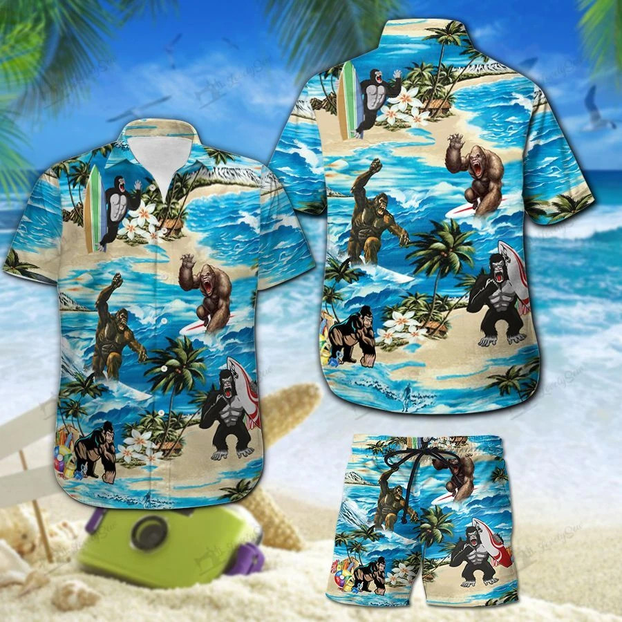 Kingkong Hawaii Shirt Set Unisex Ha12388