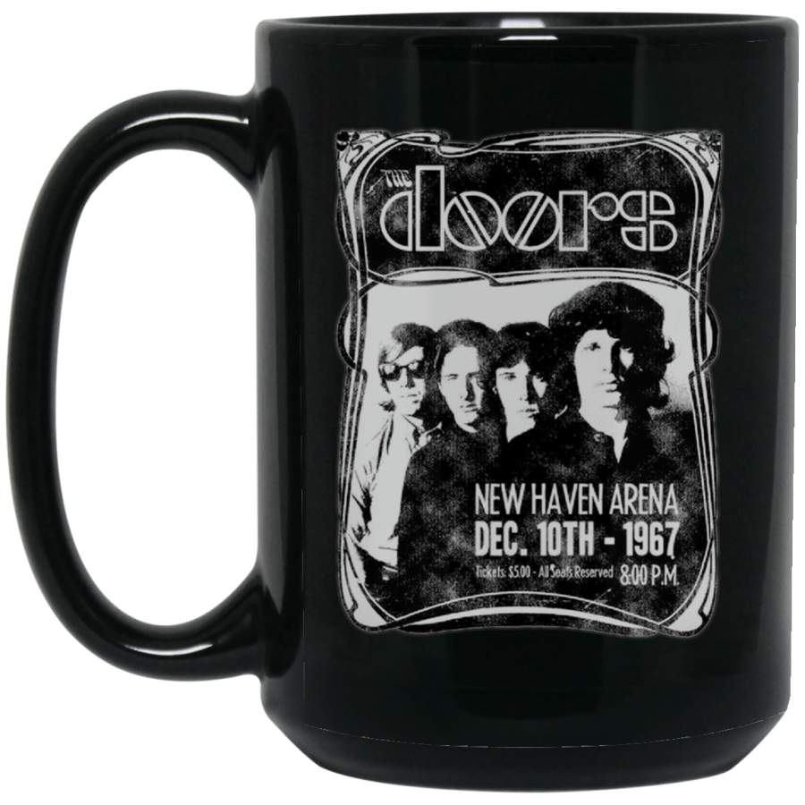 The Doors T Shirt Haven Arena 1967 Flyer Band Logo Big Black Mug