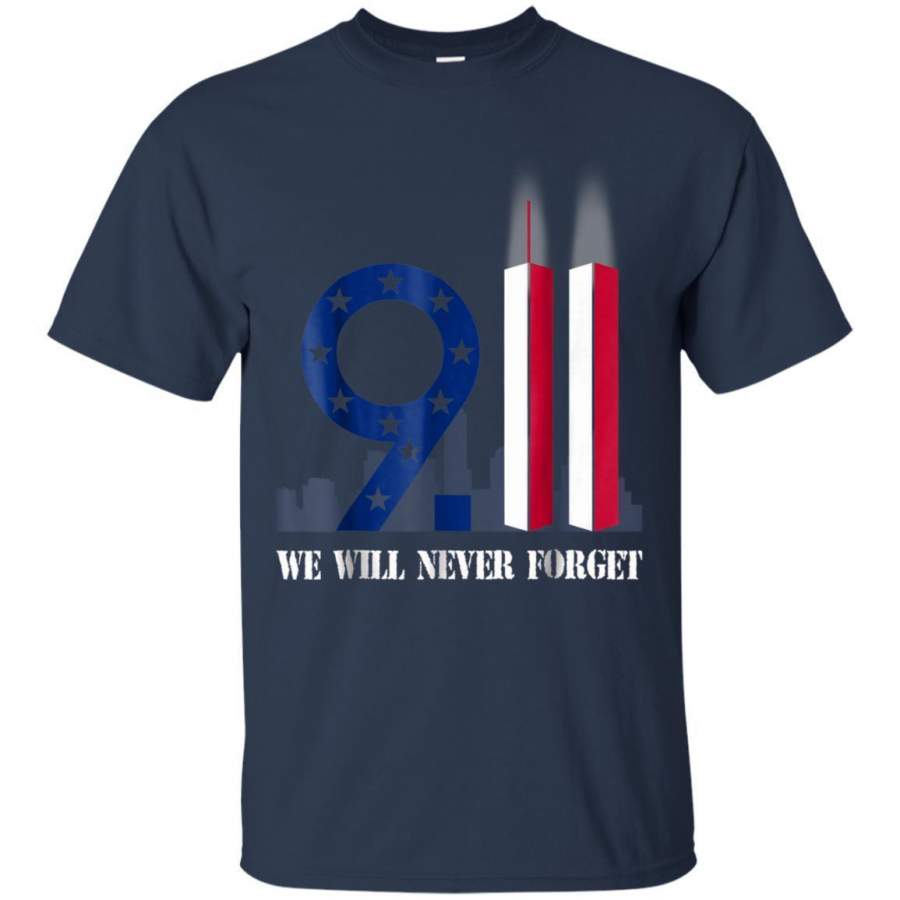 AGR September 11th We Will Never Forget 911 Patriot Day Tshirt Jaq T-shirt