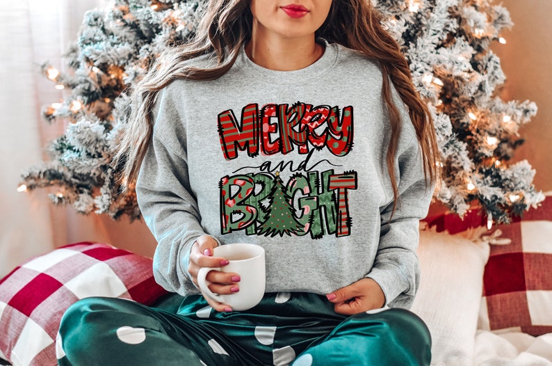 Merry Christmas Sweatshirt 2D Crewneck Sweatshirt All Over Print Sweatshirt For Women Sweatshirt For Men Sws4454