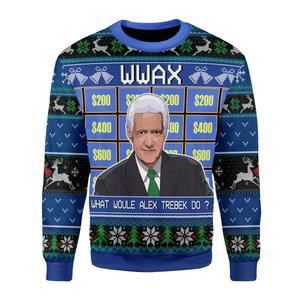 Alex Trebek Ugly Christmas Sweater | Unisex | Full Size | Adult | Colorful | US3593