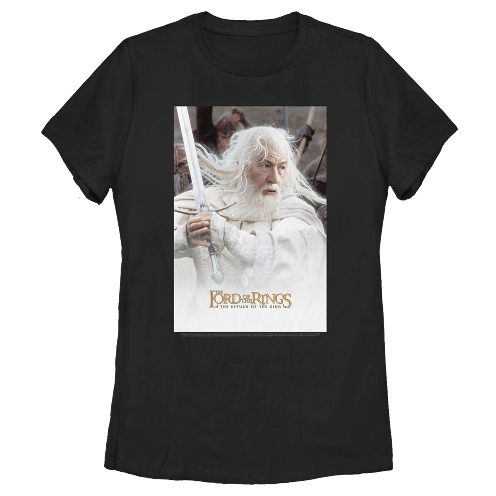 The Lord Of The Rings Women’S Return Of The King Gandalf Movie Poster  T-Shirt