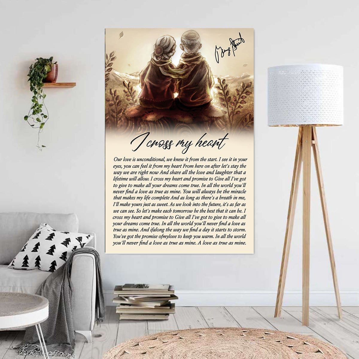 Canvas Prints Wife From Husband I Cross My Heart Wall Art Decor Home Decor Canvas