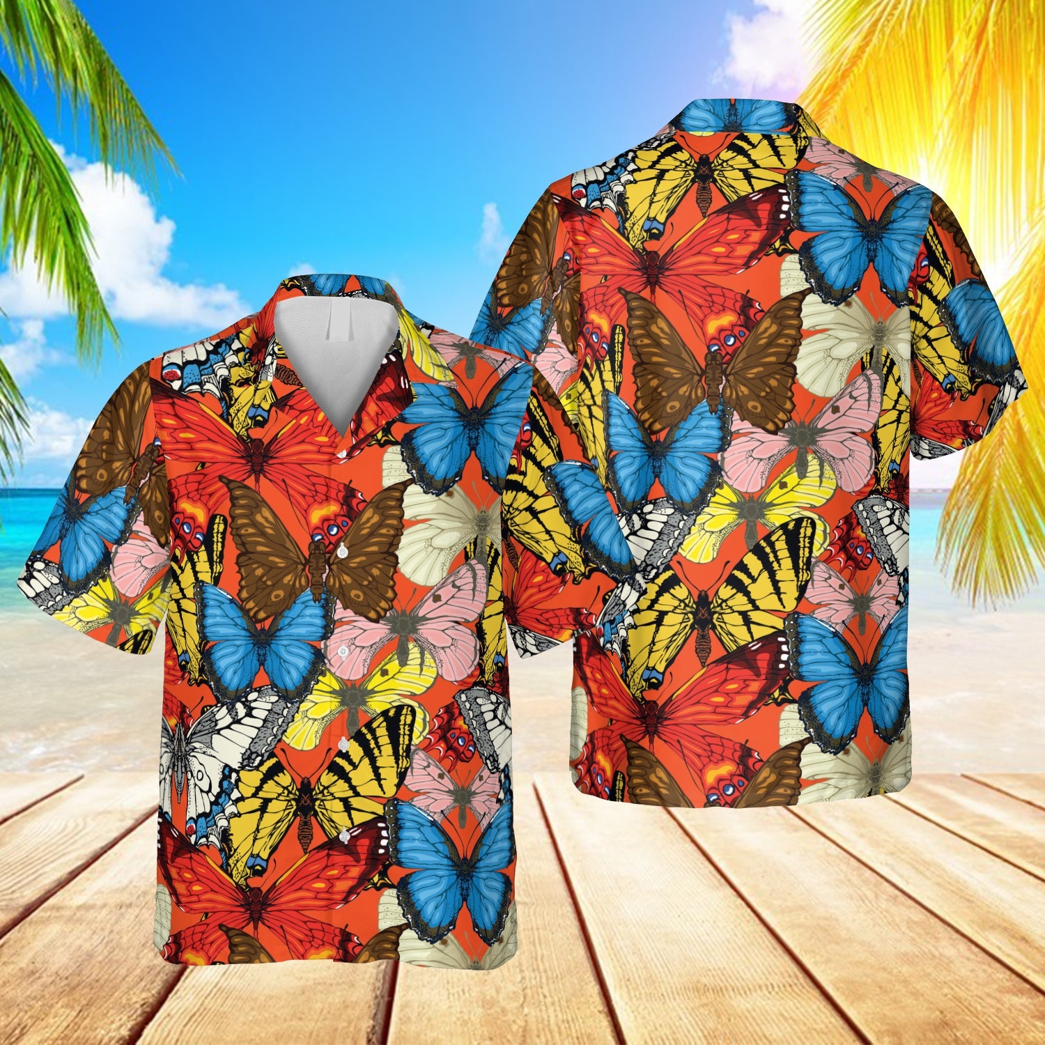 Butterflies Hawaii Aloha Clothing Ha25533