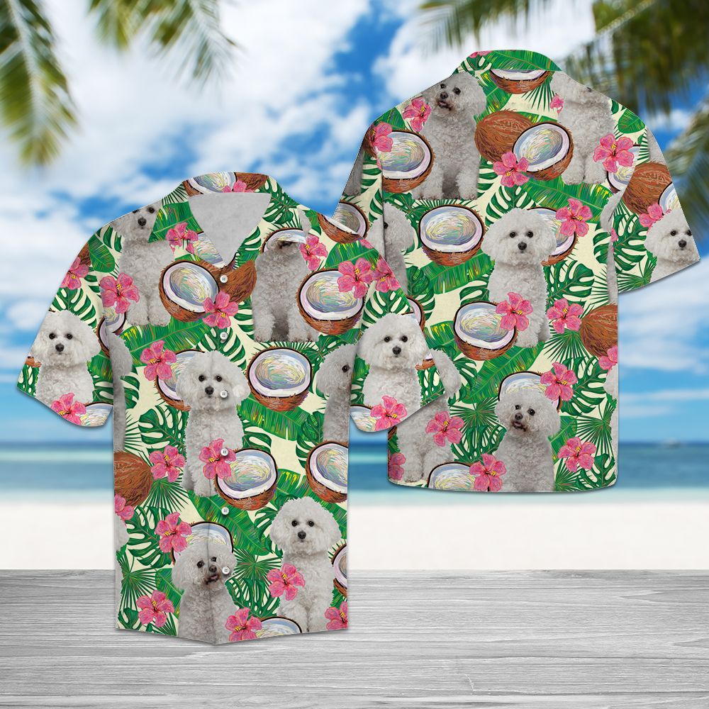 Bichon Frise Tropical Coconut Hawaii Shirt Ha43303