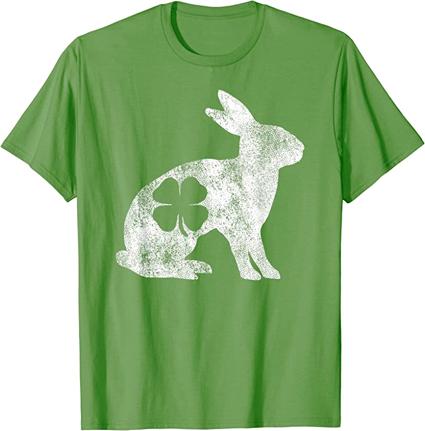 Rabbit Bunny Gift St. Patrick’s Day Shamrock Clover Irish T-Shirt