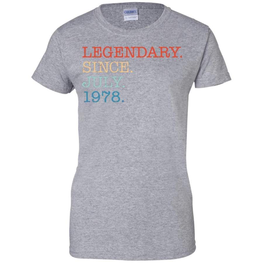 July 1978 Retro Vintage 40th Birthday – Decorations Ladies’ T-Shirt