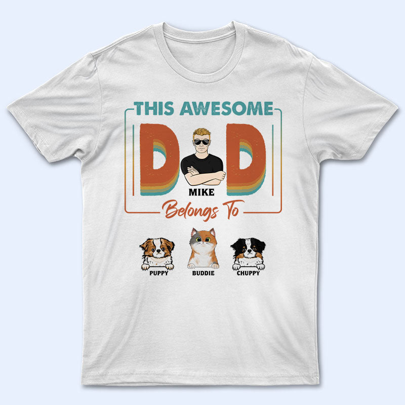 This Awesome Dad – Gift For Dog Dad, Cat Dad – Personalized Custom T Shirt