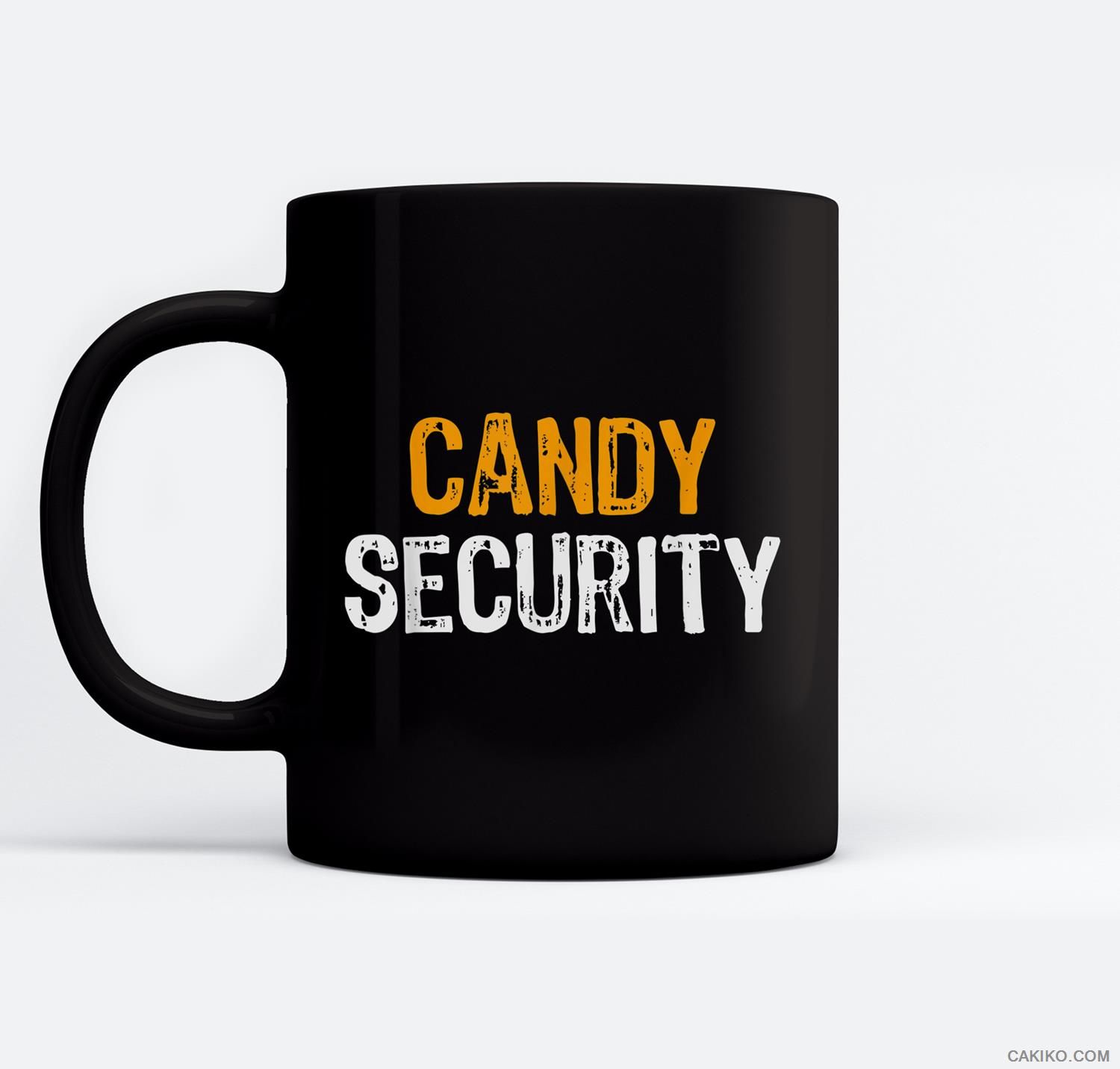 Candy Security Halloween Costume Adult Mom Dad Lazy Easy Ceramic Coffee Black Mugs