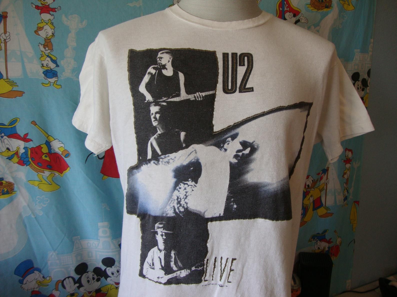 Vintage 80’S U2 Joshua Tree Live Fall 1987 Concert Tour Band Tee T Shirt Adult L