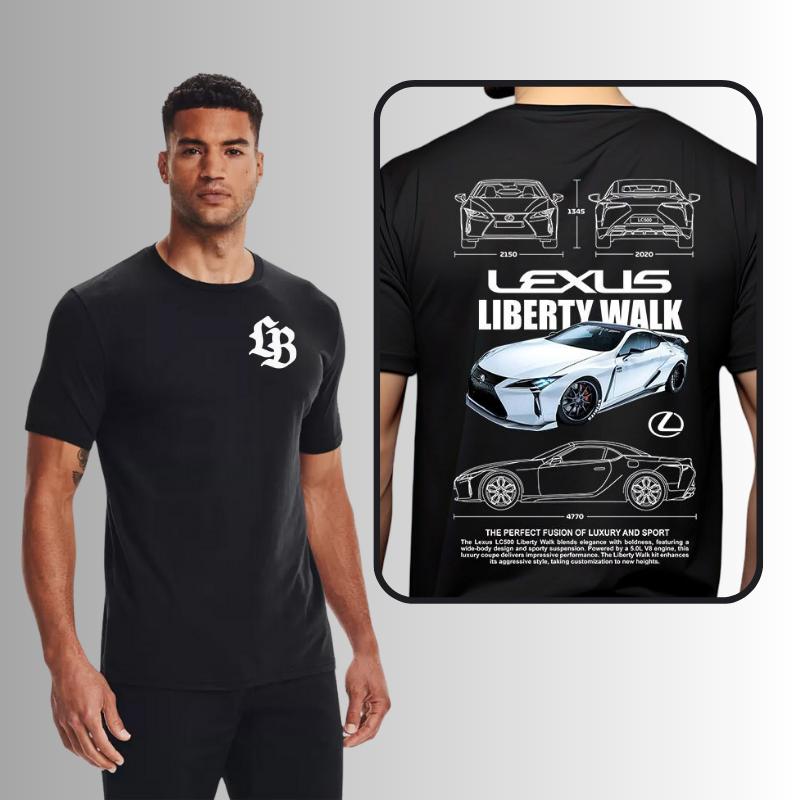 Lexus Liberty Walk T-Shirt, Cotton Graphic Tee, Stylish Supercar T-Shirt, Graphic Streetwear Shirt, Racing Shirt, Men’s Graphic Round Neck T-Shirt, Father’s Day Gifts