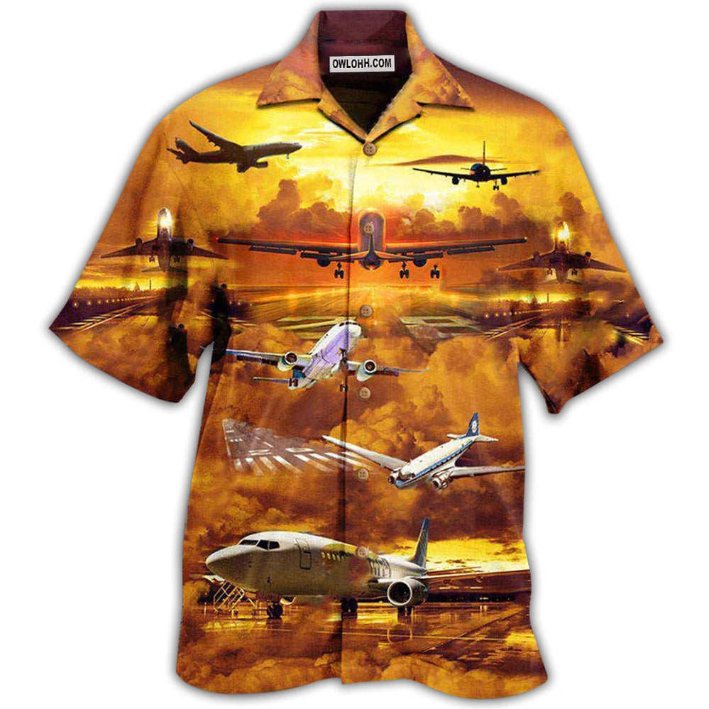 Airplane Fly Life Is A Journey Enjoy The Flight Airplane – Hawaiian Shirt  – Owl Ohh