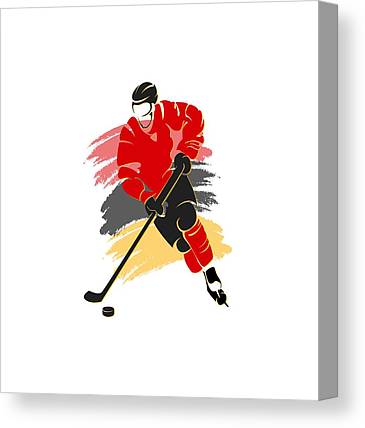 Calgary Flames Player Shirt Joe Hamilton Canvas Print