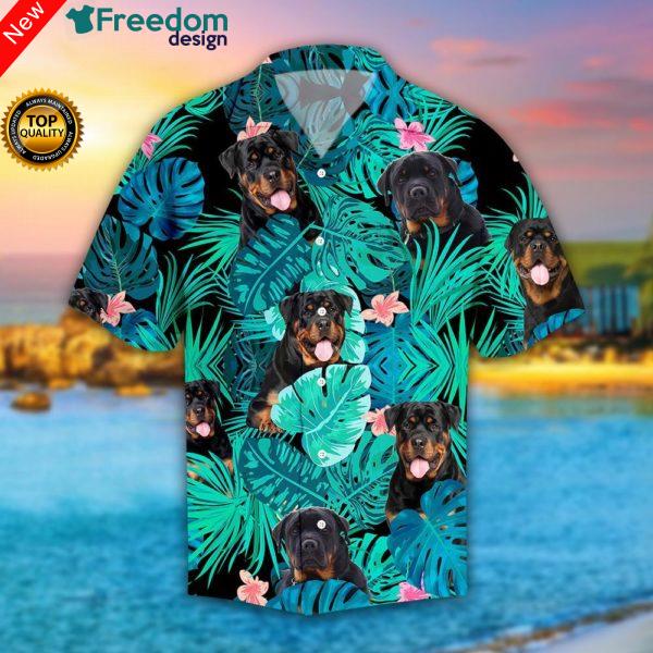 Rottweiler Hibiscus Tropical Hawaii Shirt Unisex Ha101462