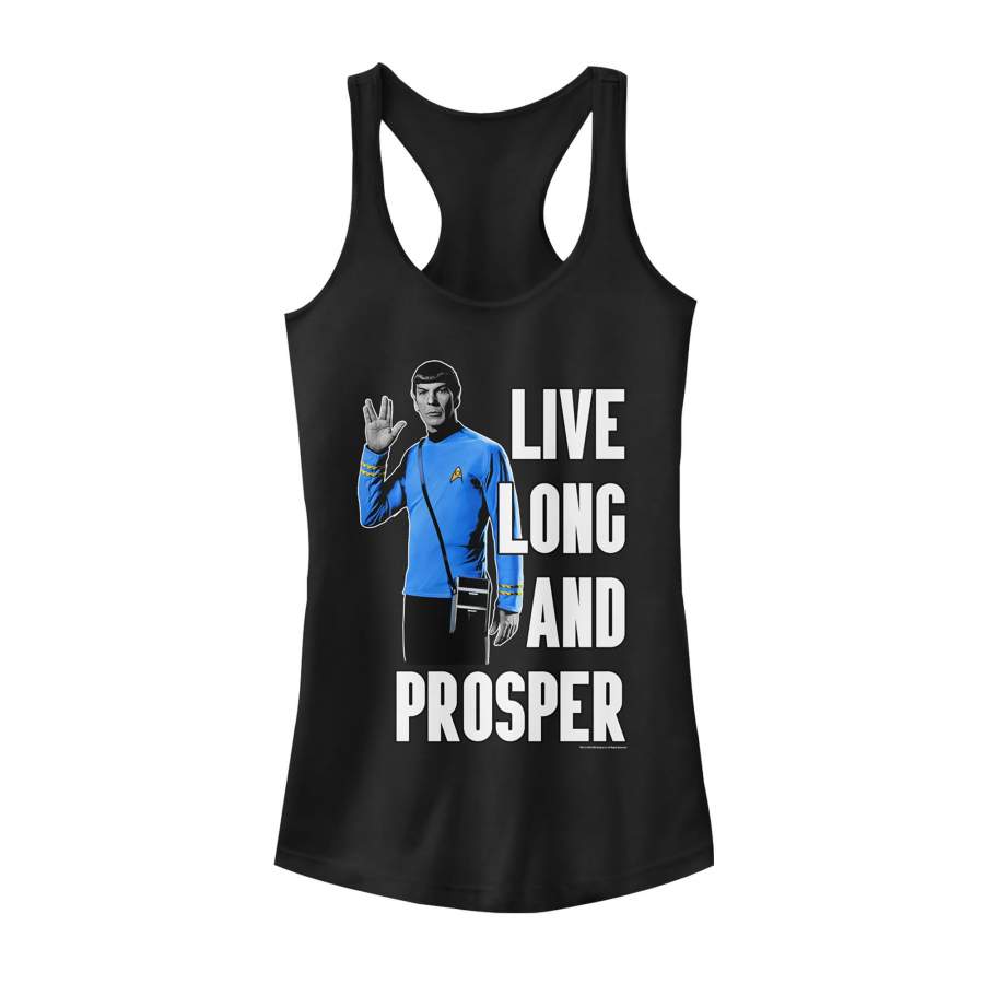 Star Trek Junior’s Spock Live Bright Prosper  Racerback Tank