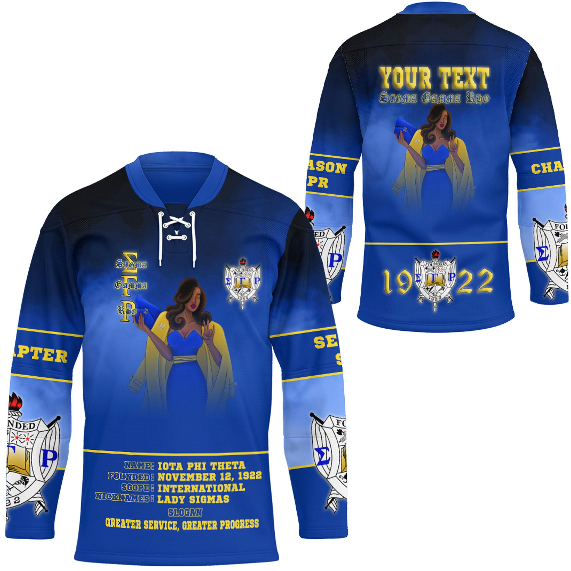 Africazone Clothing – Sigma Gamma Rho Solgan Hockey Jersey A35