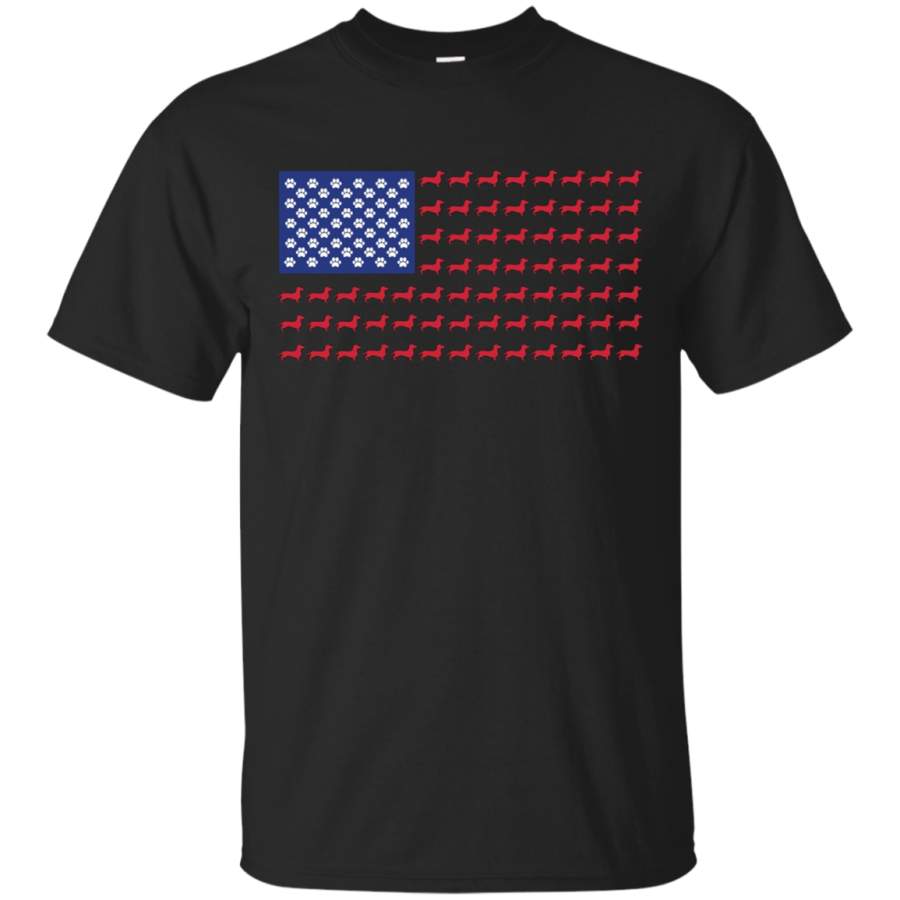 AGR Dachshund T-Shirt – Cute American Flag 4th of July