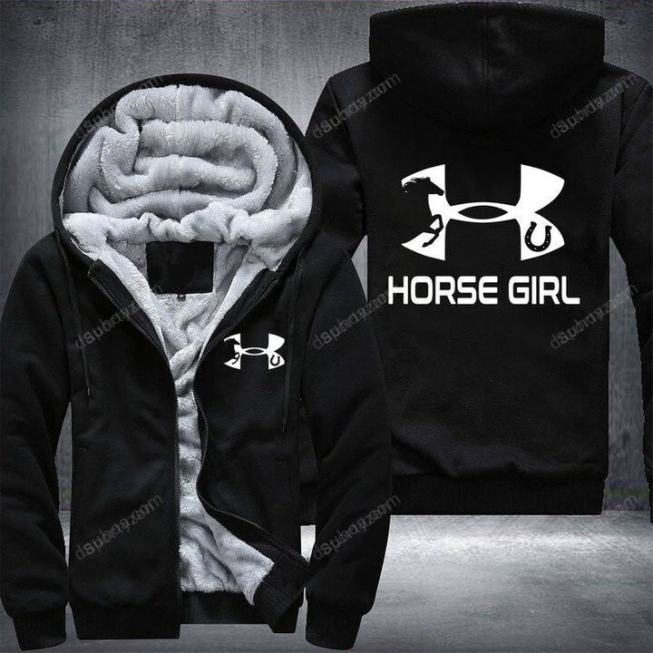 Simple Horse Girl Fleece Hoodie #V