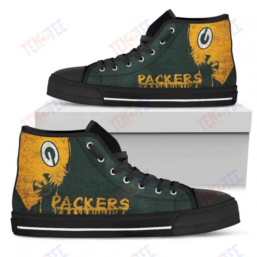 Mens Womens Green Bay Packers High Top Shoes Batman Style High Top Shoes 3D Printable TMT330