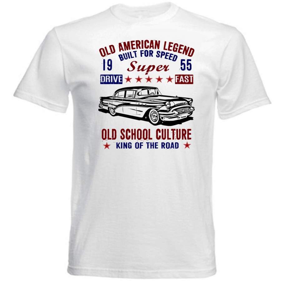 The Coolest and Most Interesting Vintage American Buick Super 1955 T-shirt Male Cotton T-shirts