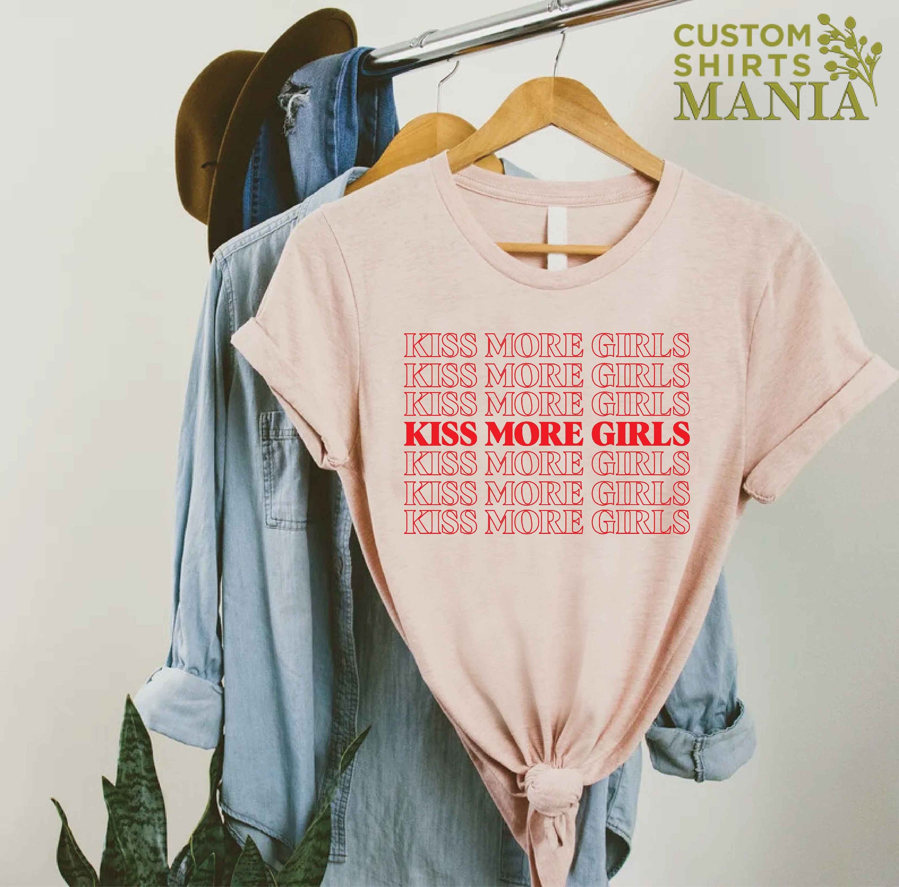 LGBTQ Shirt, Kiss More Girls Shirt, Gay Pride Shirt, Lesbian Shirt, LGBT Lesbian Shirt, Lesbian Clothing, Queer Girls Tee, Pride Shirt Women