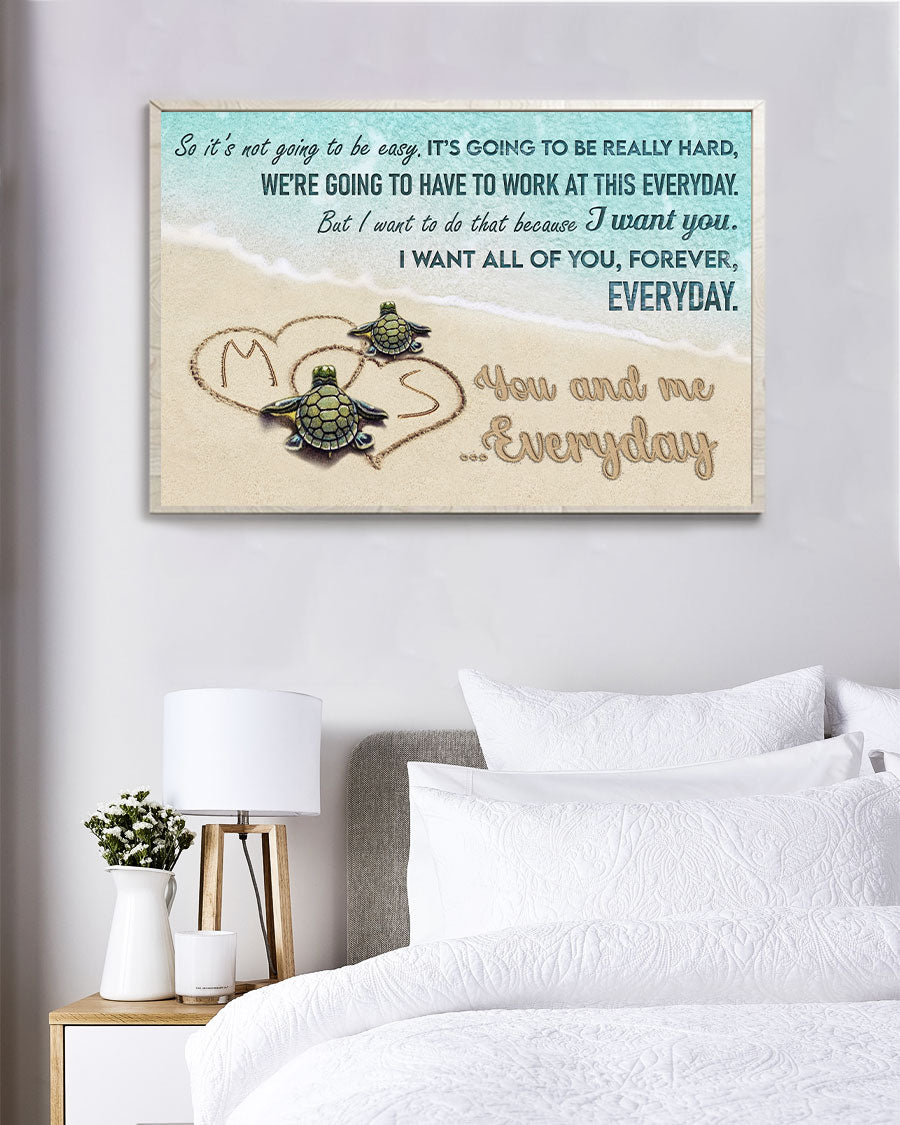 So It’S Not Going To Be Easy, Family Custom Poster/Canvas, Gift For Partner, Couple Anniversary Gift, Husband & Wife