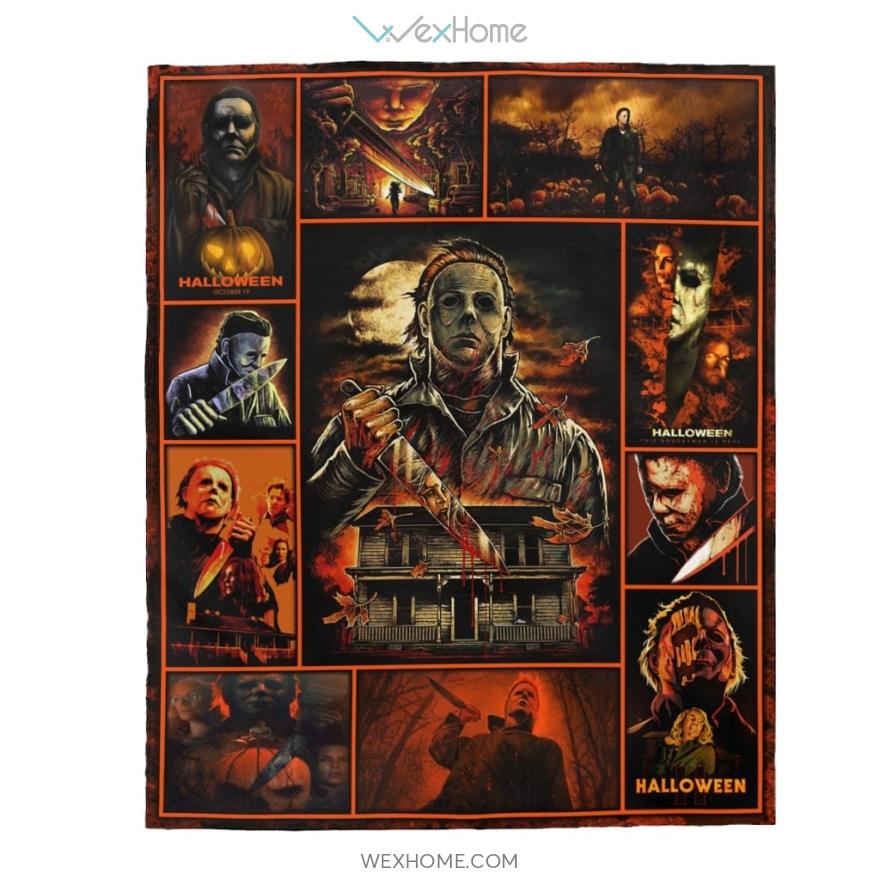 Micheal Myers Horror Film Velveteen Plush Blanket Unique Design W1411