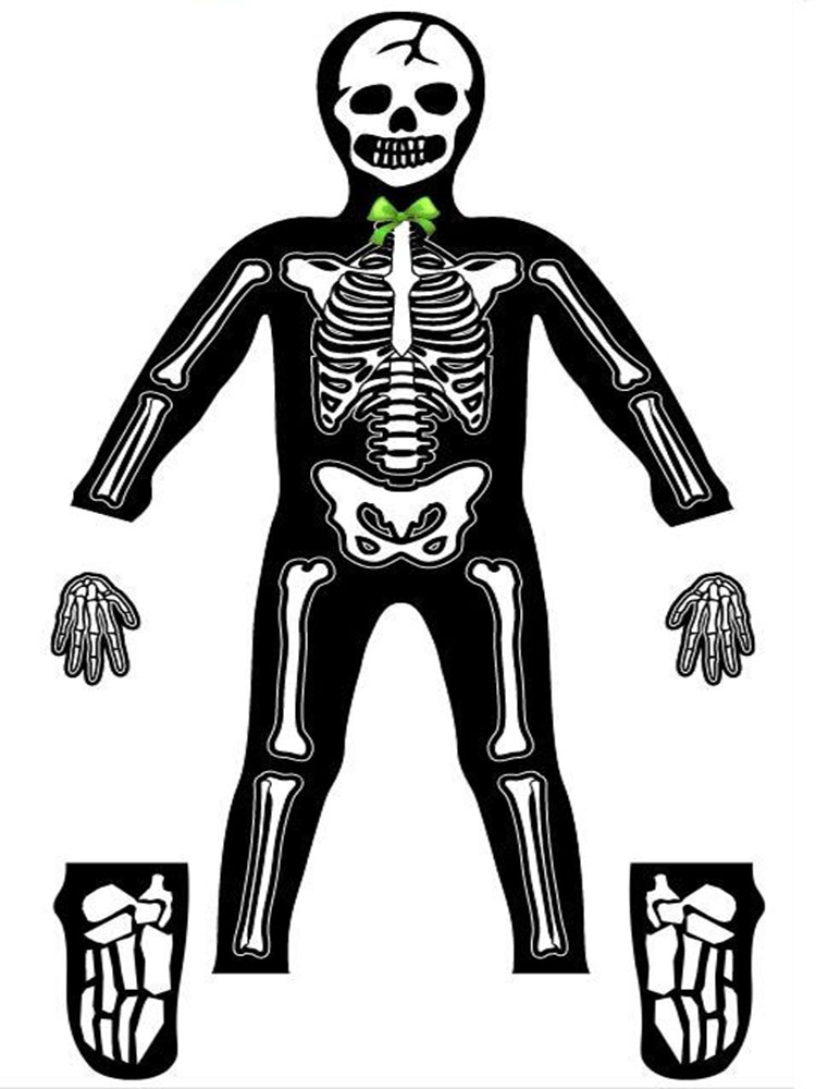 Baby halloween costume 4 PCS Baby Boy 95% Cotton Long-sleeve Skeleton glow Jumpsuit Baby Clothes Sets halloween costume for kids alx