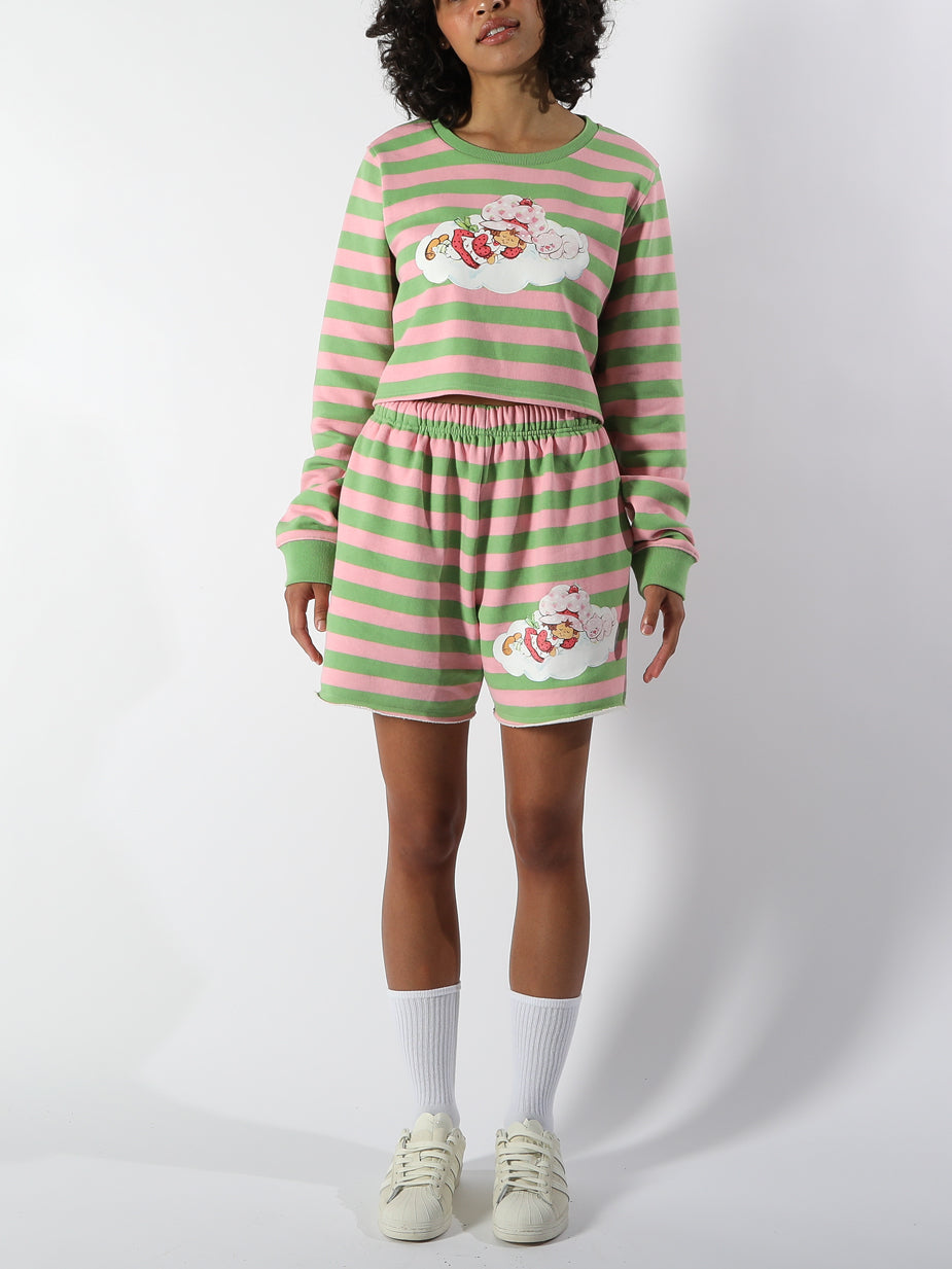 Strawberry Shortcake Striped Crop Long Sleeve