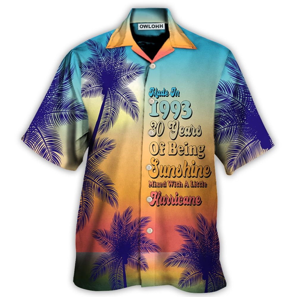 Age – Made In 1993 30 Years Of Being Sunshine Hurricane – Hawaiian Shirt  – Owl Ohh