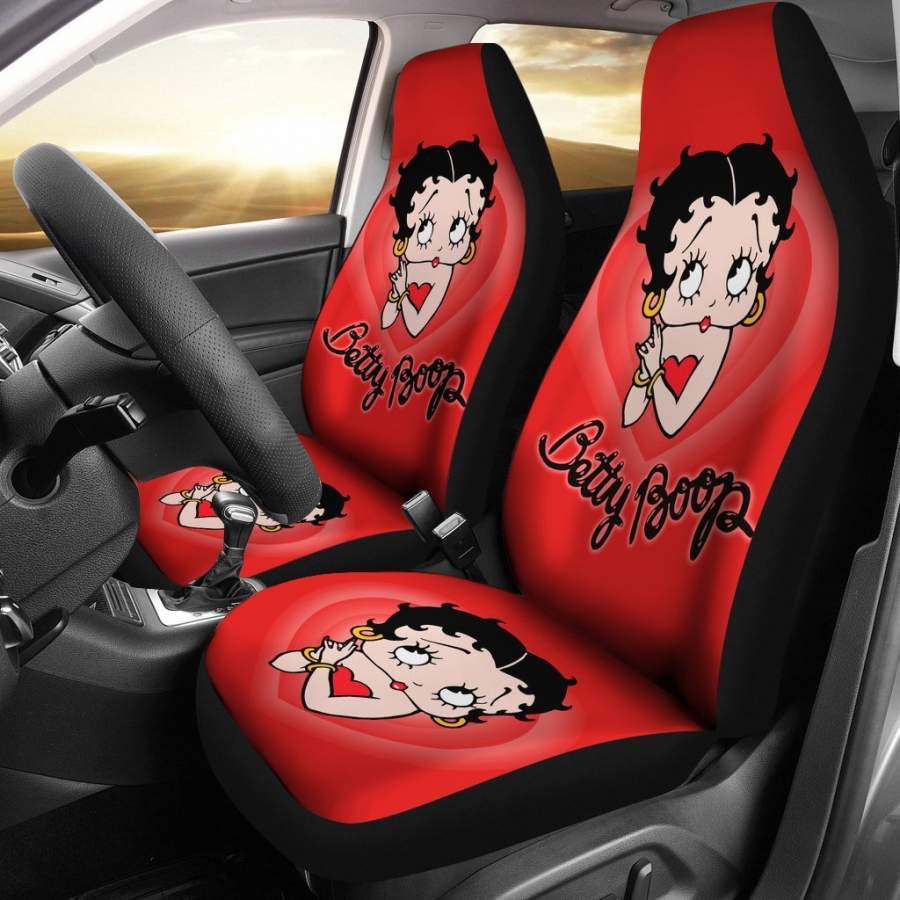 Betty Boop Heart Art Car Seat Covers