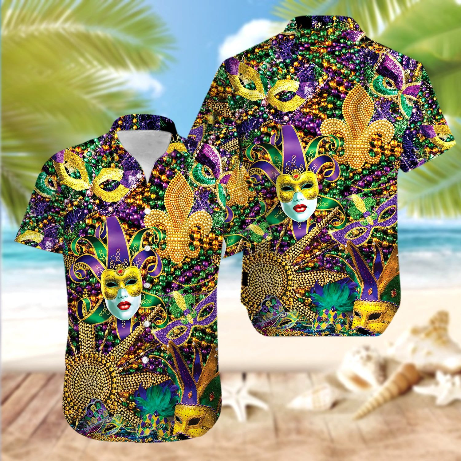 Happy Mardi Gras 16 February 2021 Hawaii Aloha Shirts V Ha15405