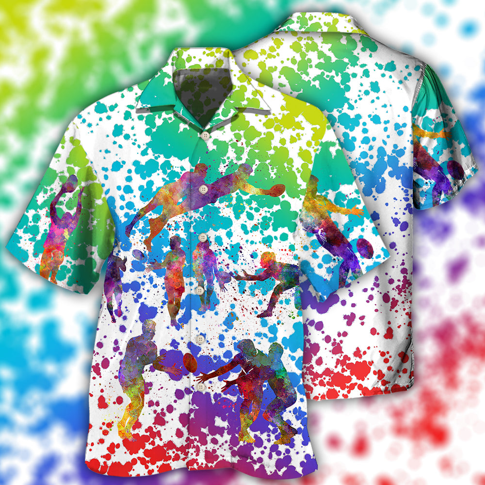 Rugby Colorful Hawaii Shirt Ha19216