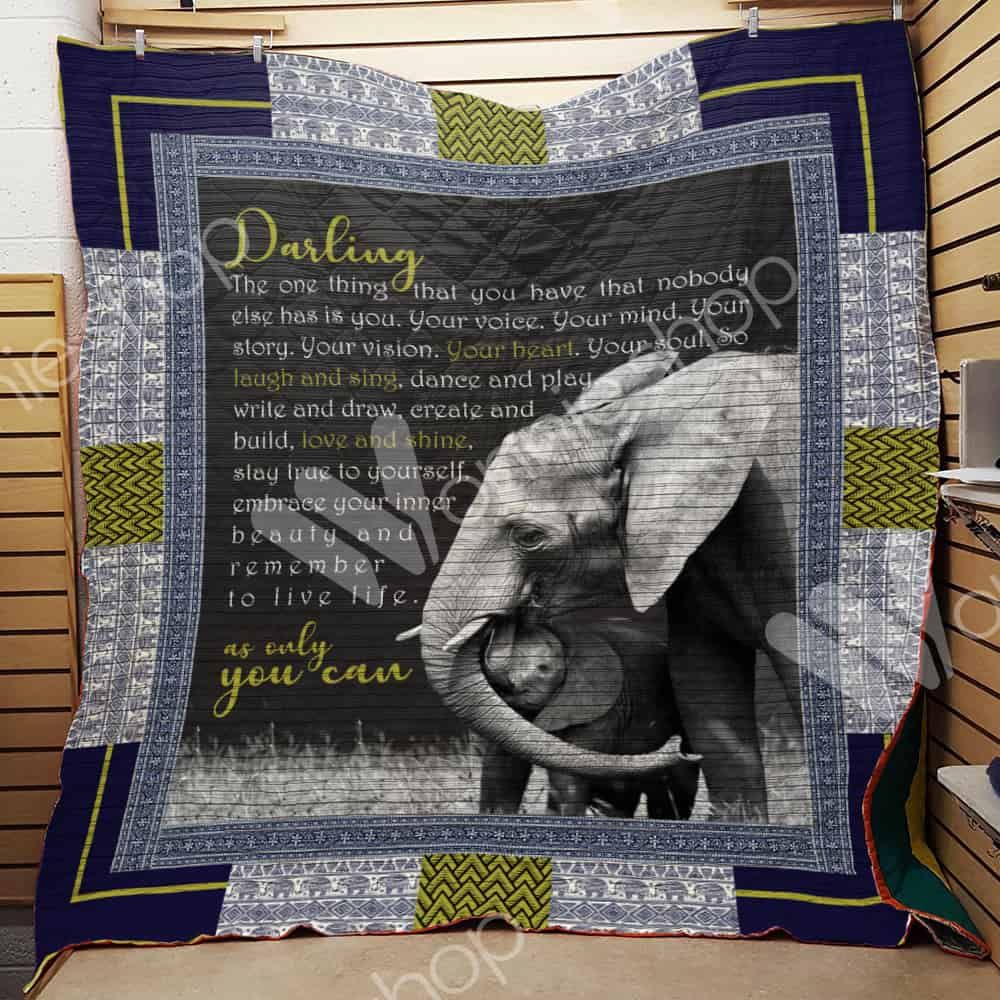 Lalasea Elephant Motherâ’S Day 3D Customized Quilt Blanket Esr159