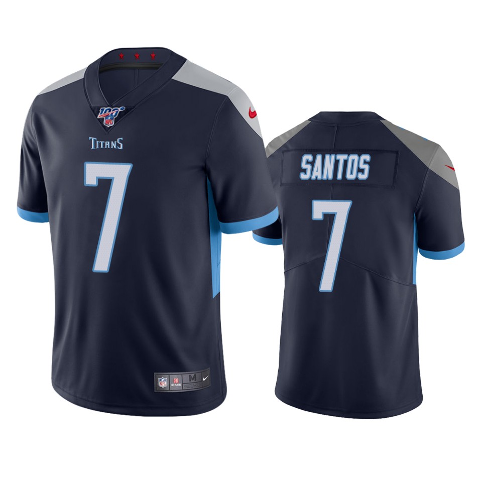 Tennessee Titans Cairo Santos Navy 100th Season Vapor Limited Jersey