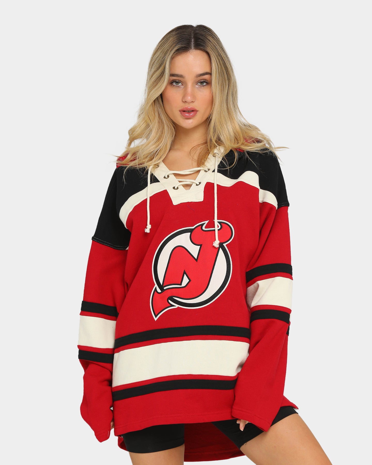 47 Brand New Jersey Devils Superior Lacer Hoodie Red