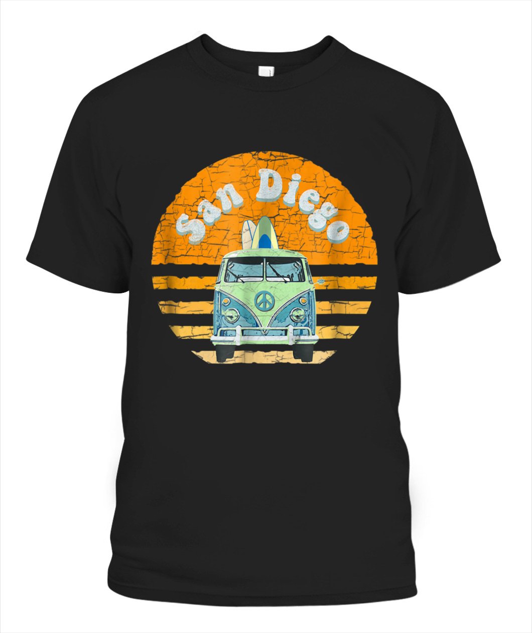 Vintage San Diego Hippie Van Beach Surfer Customize Any Ideas, Personalized T-shirt, Hoodie Adult, Kid, Unisex