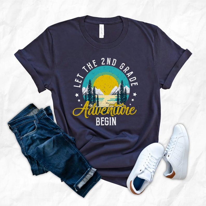 Retro Vintage Let The 2Nd Grade Adventure Back To School Shirts