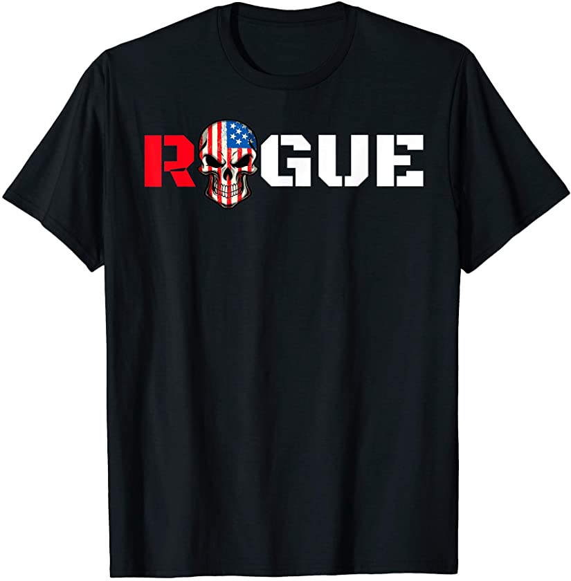 American Patriotic Rogue Armed Forces Military Rebel Workout T-Shirt