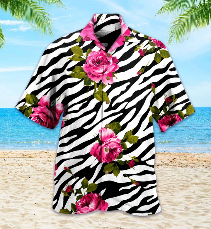 Pattern Flower Zebra Pink Hawaii Shirt Ha108995