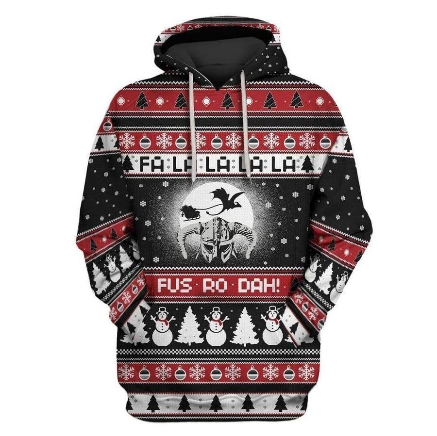 Ugly Christmas Fa La La La La 3D Hoodie