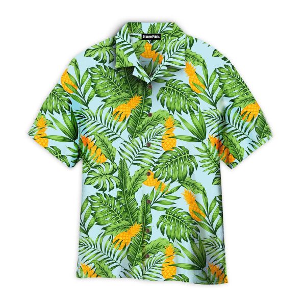 Pineapple And Green Leaves Tropical Hawaii Shirt For Men Women Ha72011