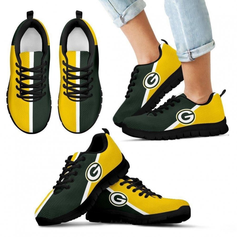 Dynamic Aparted Colours Beautiful Logo Green Bay Packers Sneakers #514