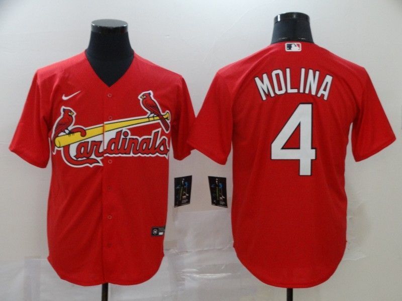 Yadier Molina #4 St Louis Cardinals 2020 MLB Red Jersey