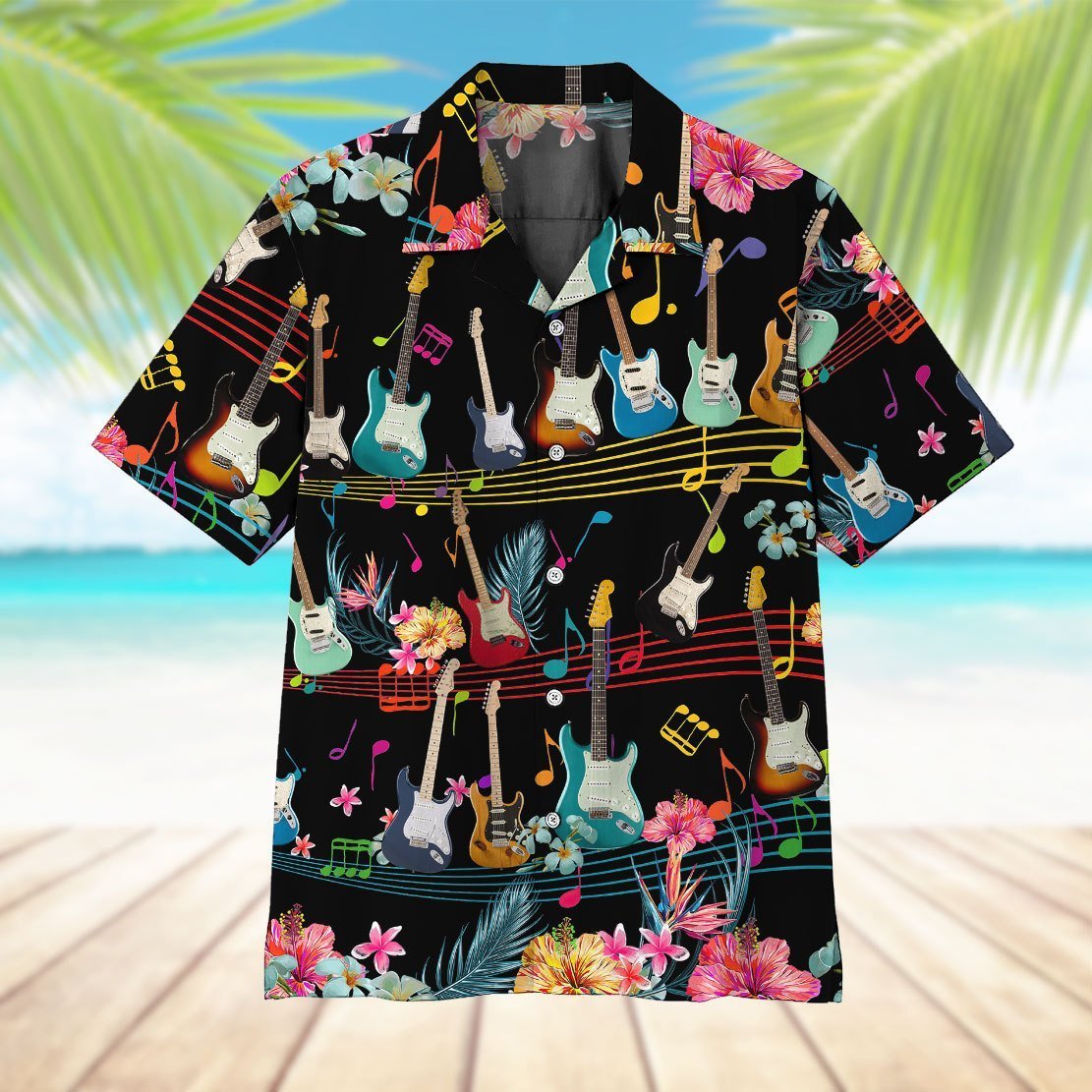 Electric Guitar All Over Printed Hawaiian Shirt Ha58425