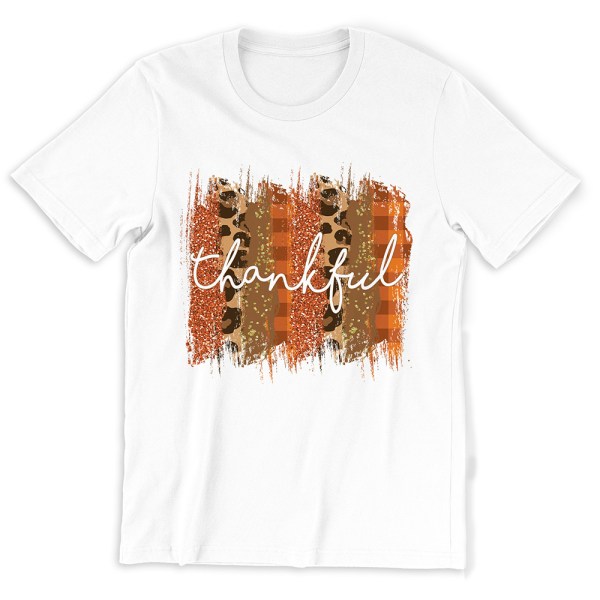 Thanksgiving Thankful Leopard Shirt For Women